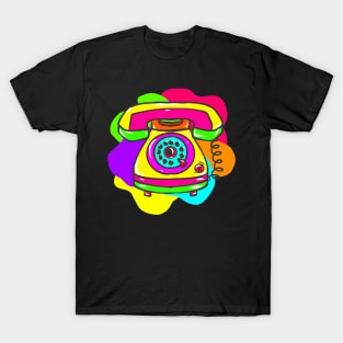 Neon Hippy 80s 90s Costume Retro Vintage T-Shirt